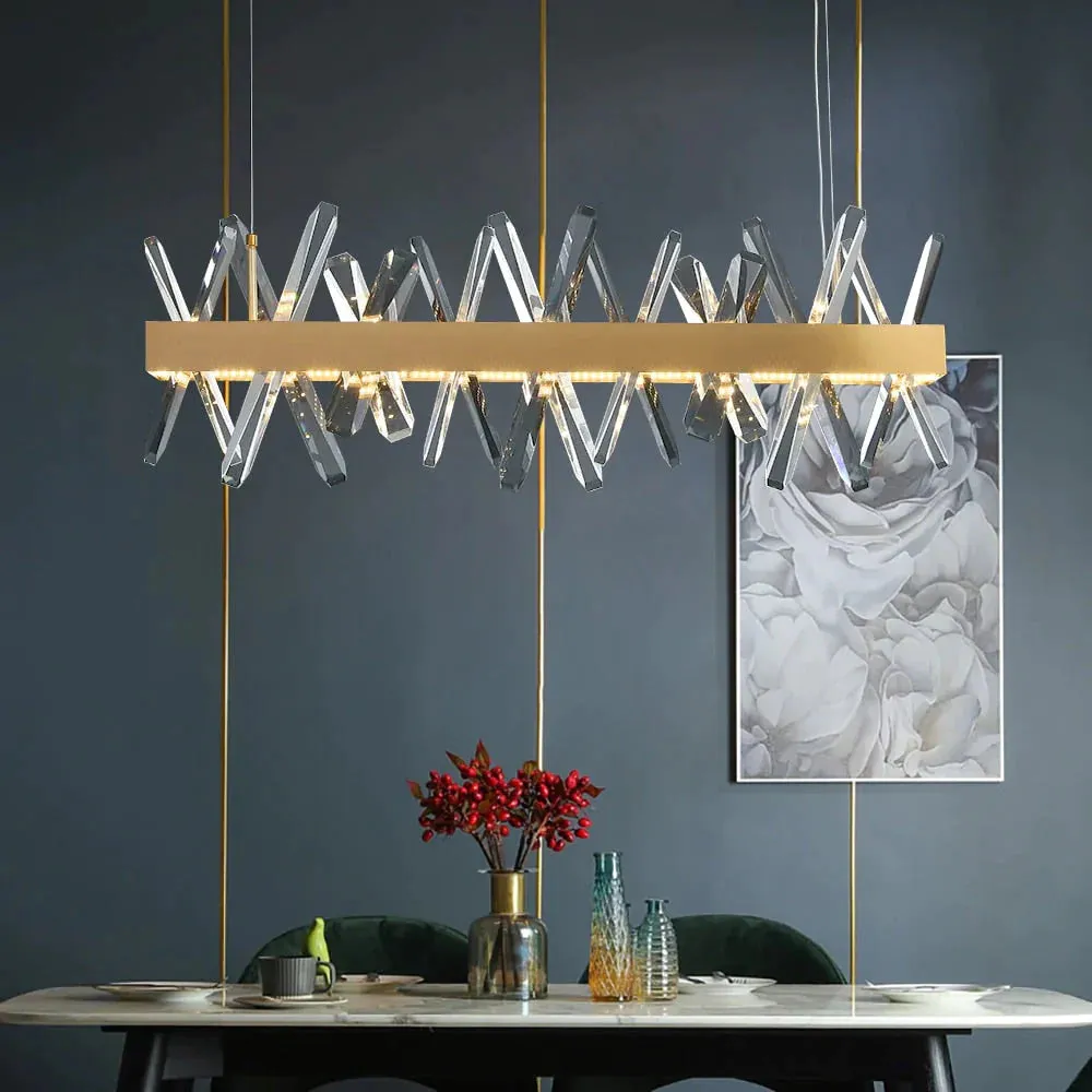 Crysta - Modern Crystal Chandelier For Living Room Dining Room Kitchen Island