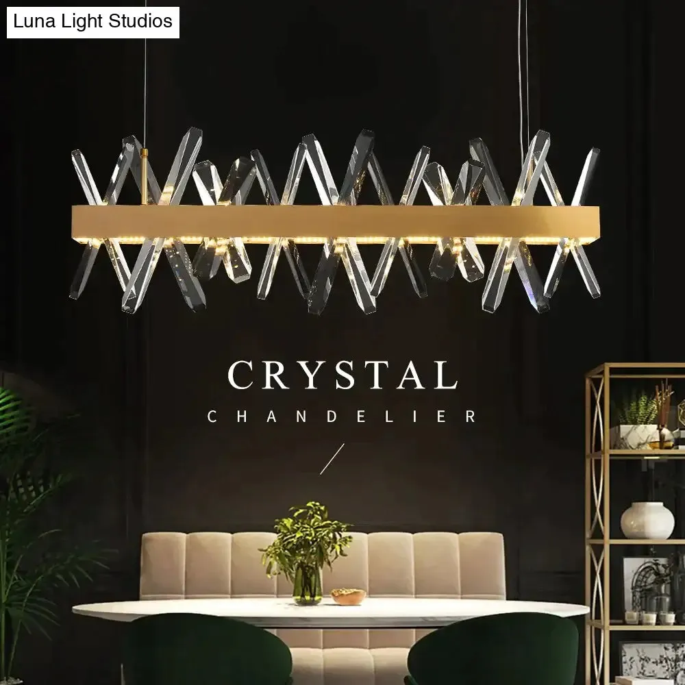 Crysta - Modern Crystal Chandelier For Living Room Dining Room Kitchen Island