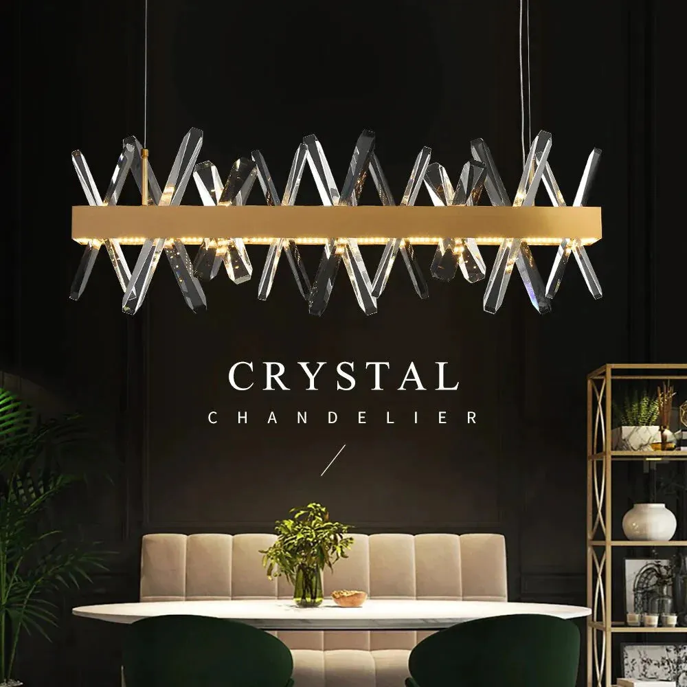 Crysta - Modern Crystal Chandelier For Living Room Dining Room Kitchen Island