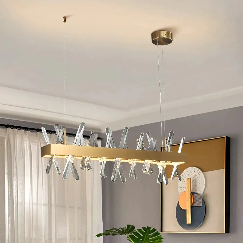 Crysta - Modern Crystal Chandelier For Living Room Dining Room Kitchen Island