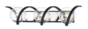 Curlicue Black Vanity Light
