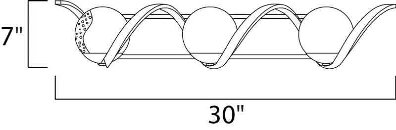 Curlicue Black Vanity Light