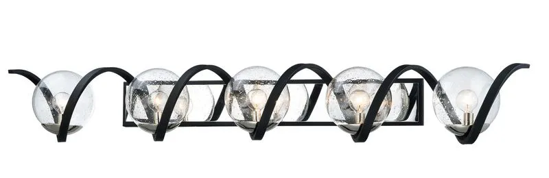 Curlicue Black Vanity Light