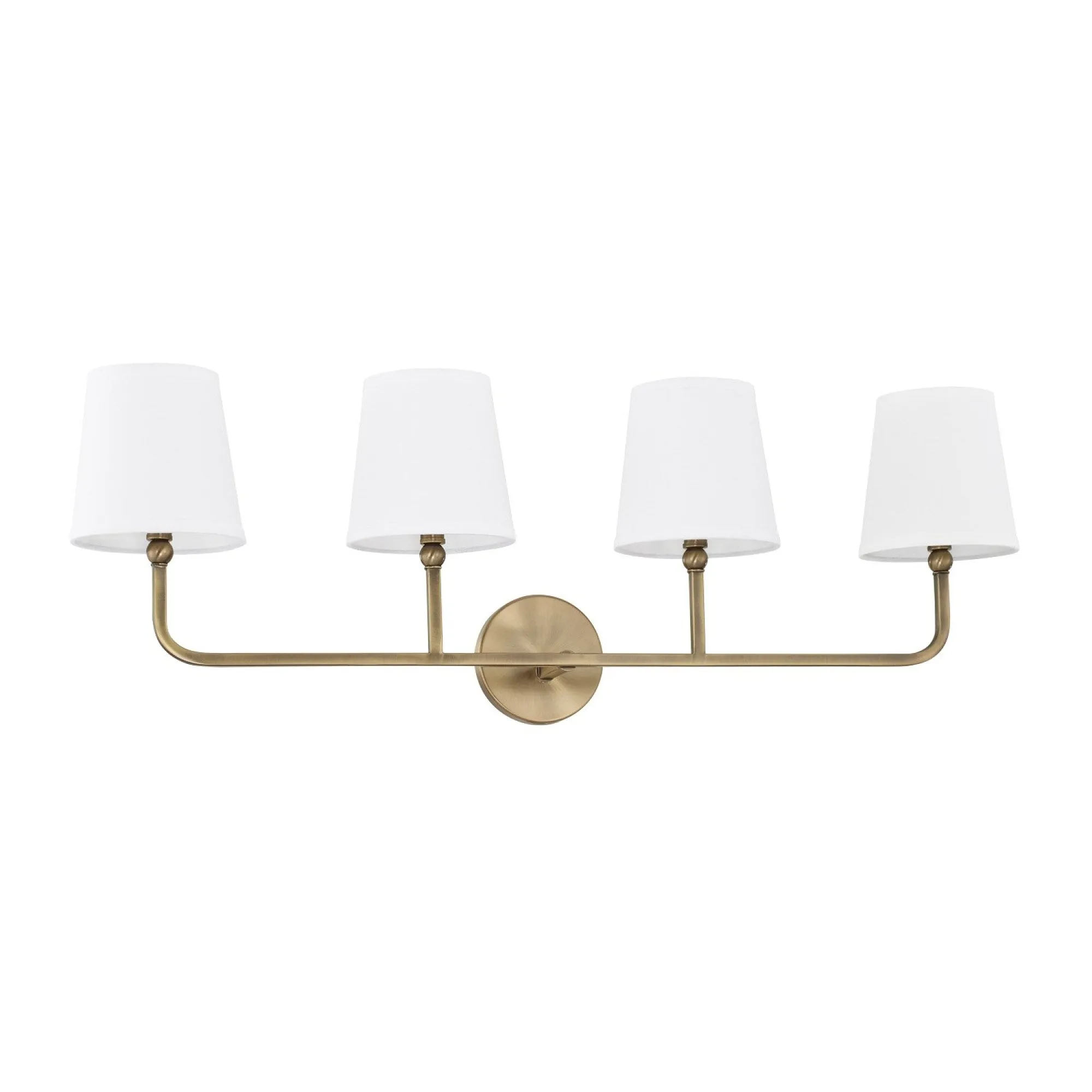 Dawson Four Light Vanity - Aged Brass