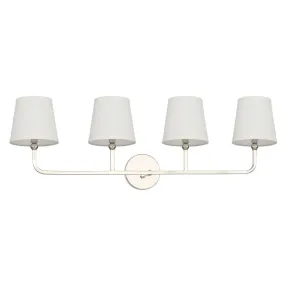 Dawson Four Light Vanity Fixture - Polished Nickel