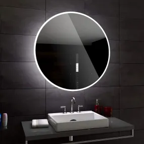 DEQORATION Round 24 x 24 LED Mirror with Touch Sensor for Bathroom/Wash Basin/Makeup/Bedroom/Home Decor Mirror