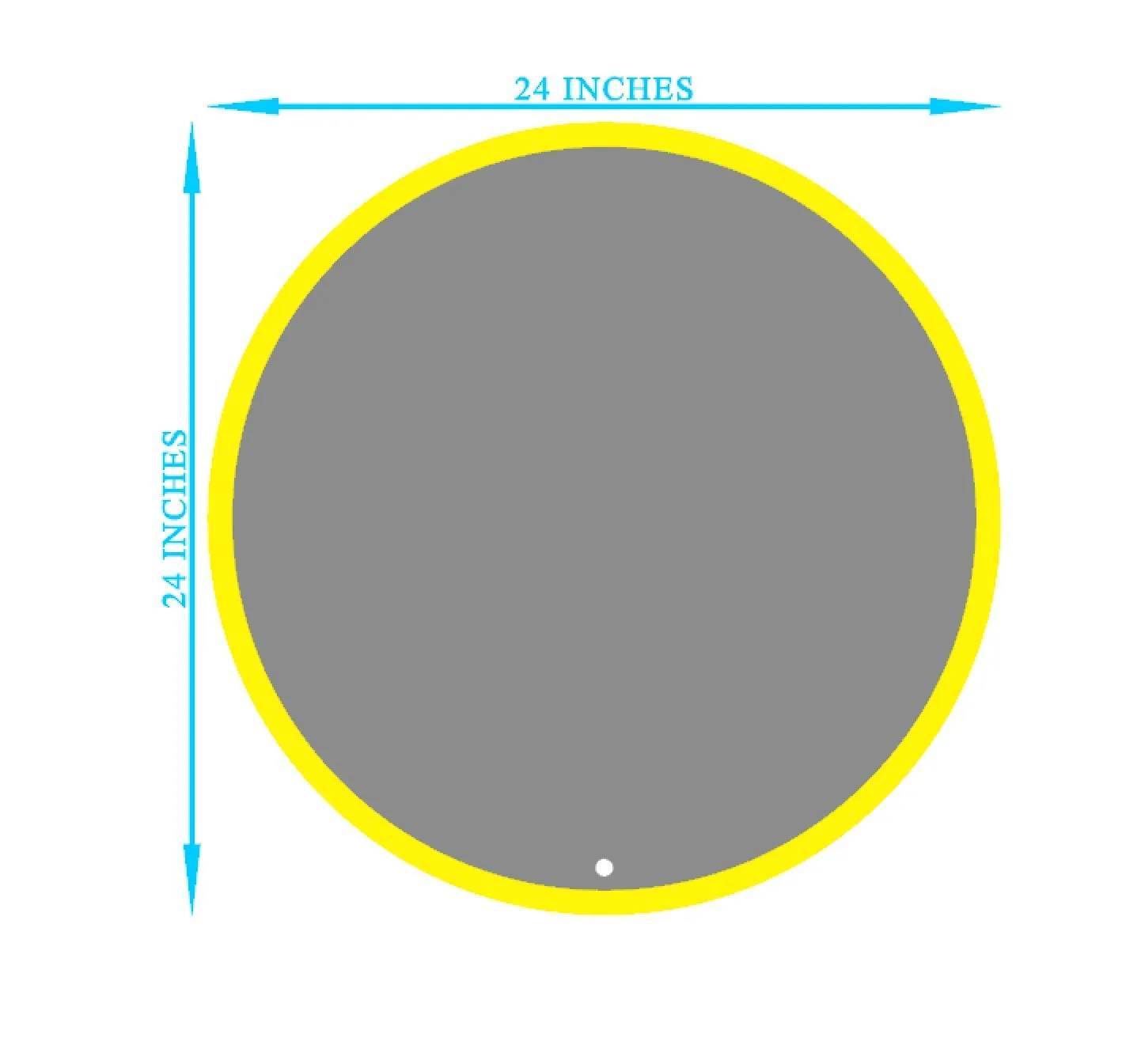 DEQORATION Round 24 x 24 LED Mirror with Touch Sensor for Bathroom/Wash Basin/Makeup/Bedroom/Home Decor Mirror