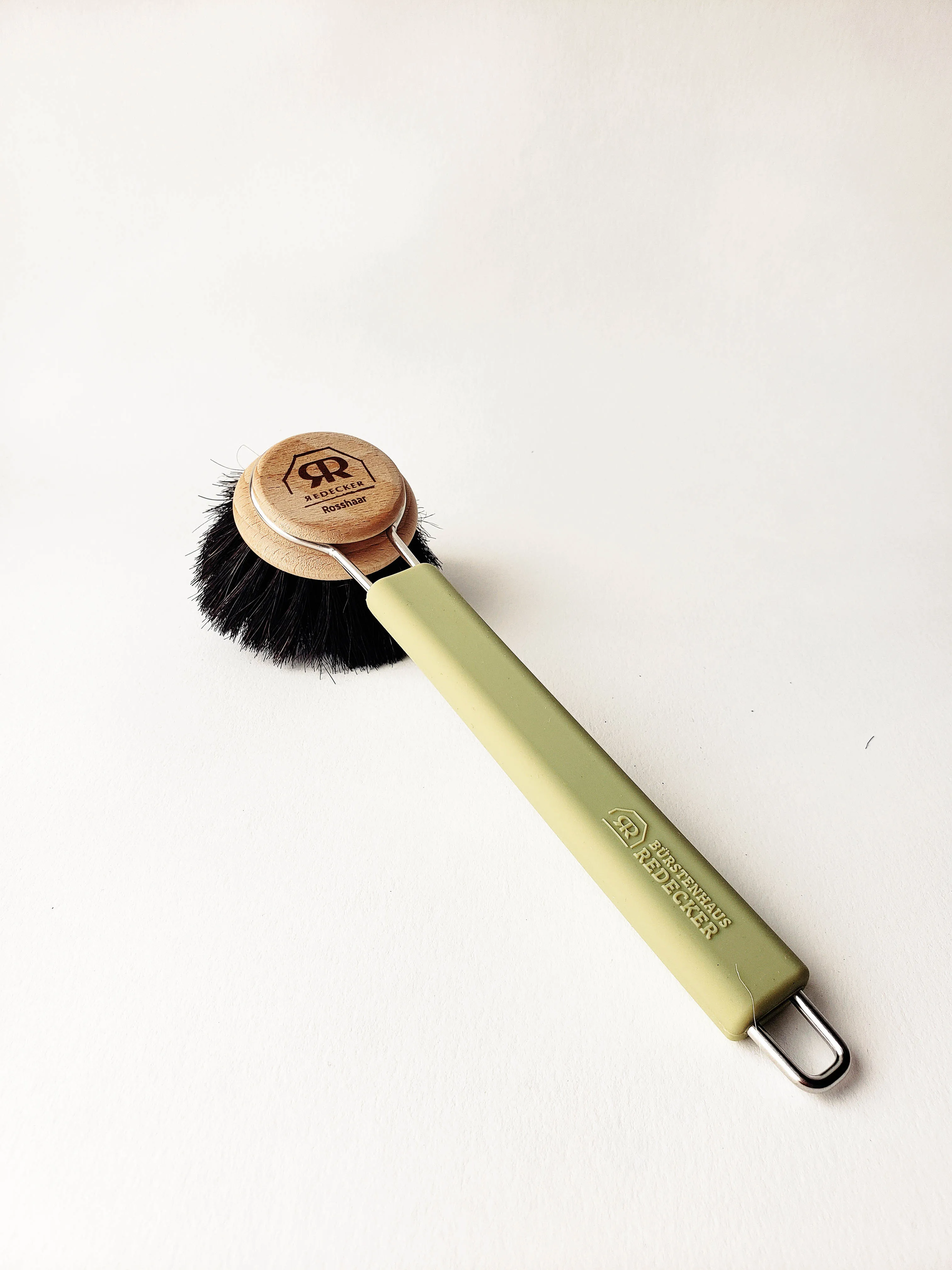 Dish Brush — Silicone   Natural Bristle Head
