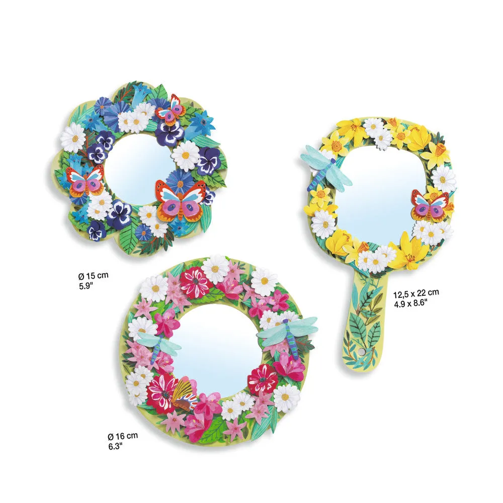 Djeco Do It Yourself Pretty Flowers- Flower Mirrors