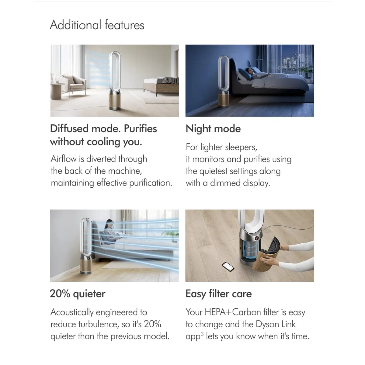 Dyson Purifier Cool™ Formaldehyde Air Purifier Fan TP09 - Nickel/Gold
