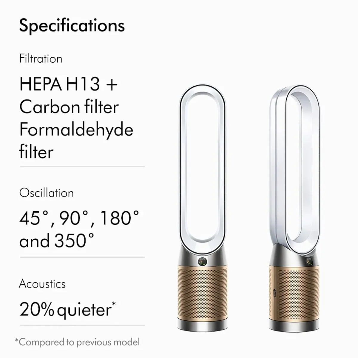 Dyson Purifier Cool™ Formaldehyde Air Purifier Fan TP09 - Nickel/Gold