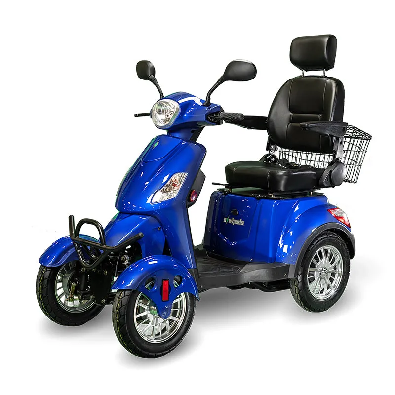 E-Wheels EW-46 - Electric 4-Wheel Electric Mobility Scooter with a Large Captain’s Seat - Top Speed 13mph - 500W
