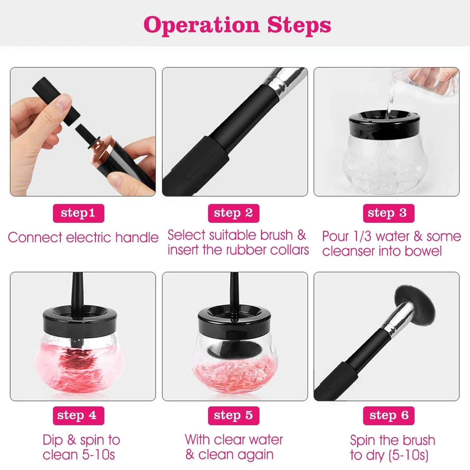 Electric Cosmetic Makeup Brush Cleaner Dryer