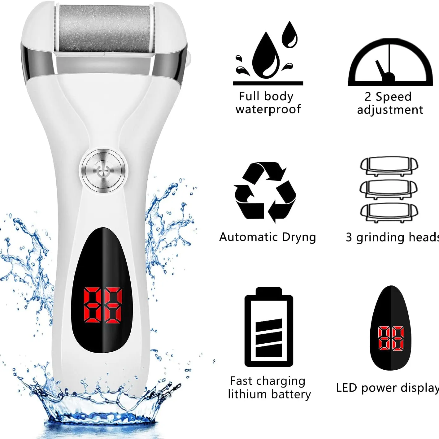 Elmchee Rechargeable Foot Callus Remover Kit