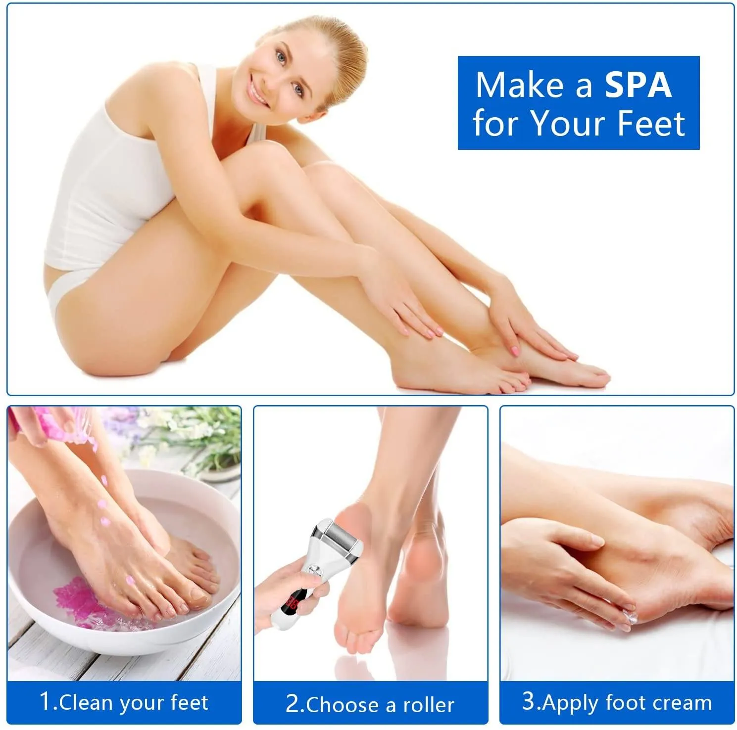 Elmchee Rechargeable Foot Callus Remover Kit