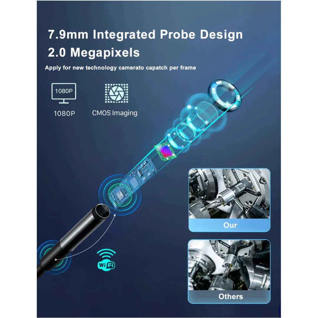 Endoscope Inspection Camera with Light Bluart, 3.0 FHD Endoscope Camera, 16.4ft Cable
