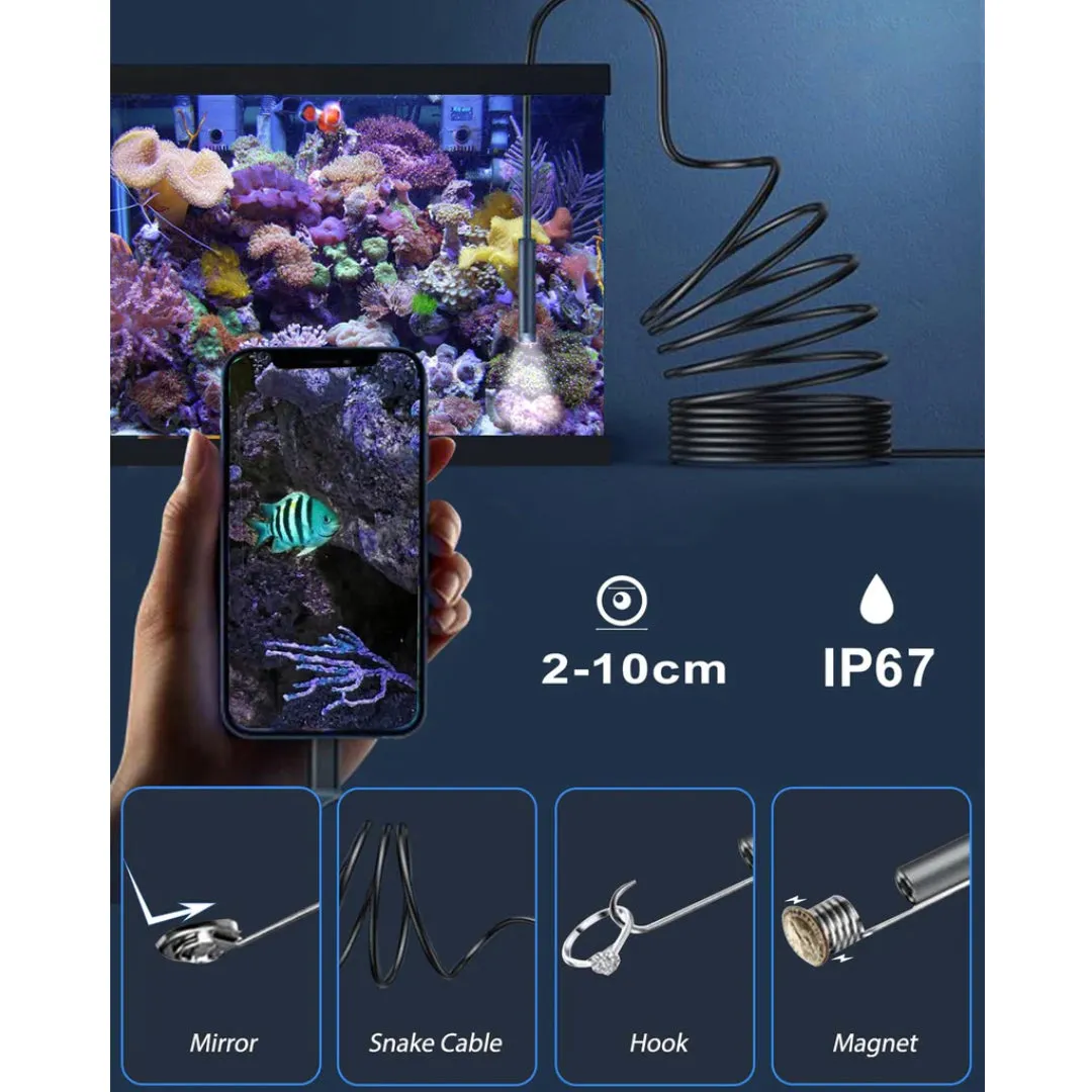 Endoscope Inspection Camera with Light Bluart, 3.0 FHD Endoscope Camera, 16.4ft Cable