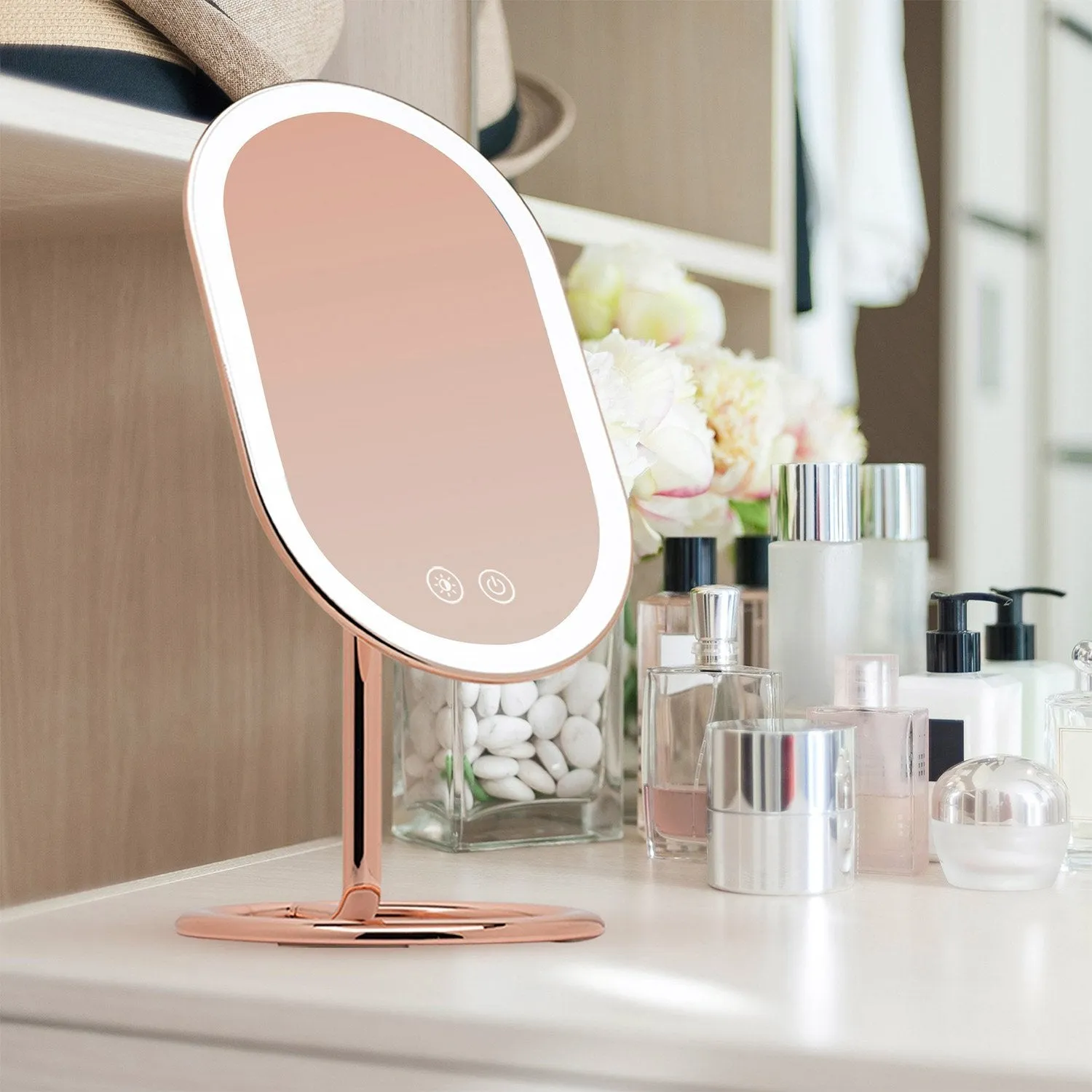 Fancii Vera Rechargeable Vanity Mirror w/ 3 LED Light Settings