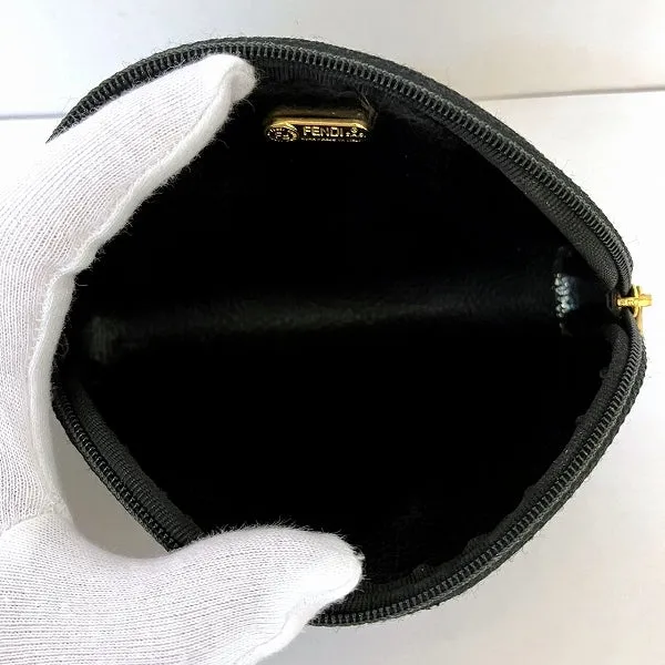 Fendi Khaki Black PVC Pouch