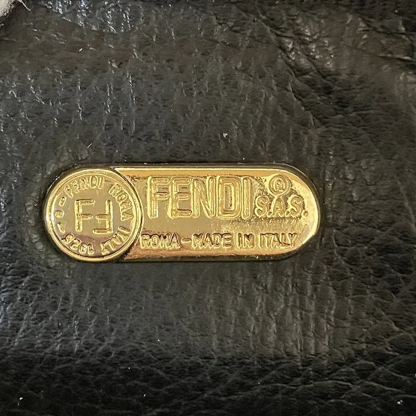 Fendi Khaki Black PVC Pouch