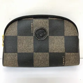 Fendi Khaki Black PVC Pouch