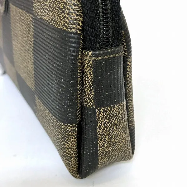 Fendi Khaki Black PVC Pouch