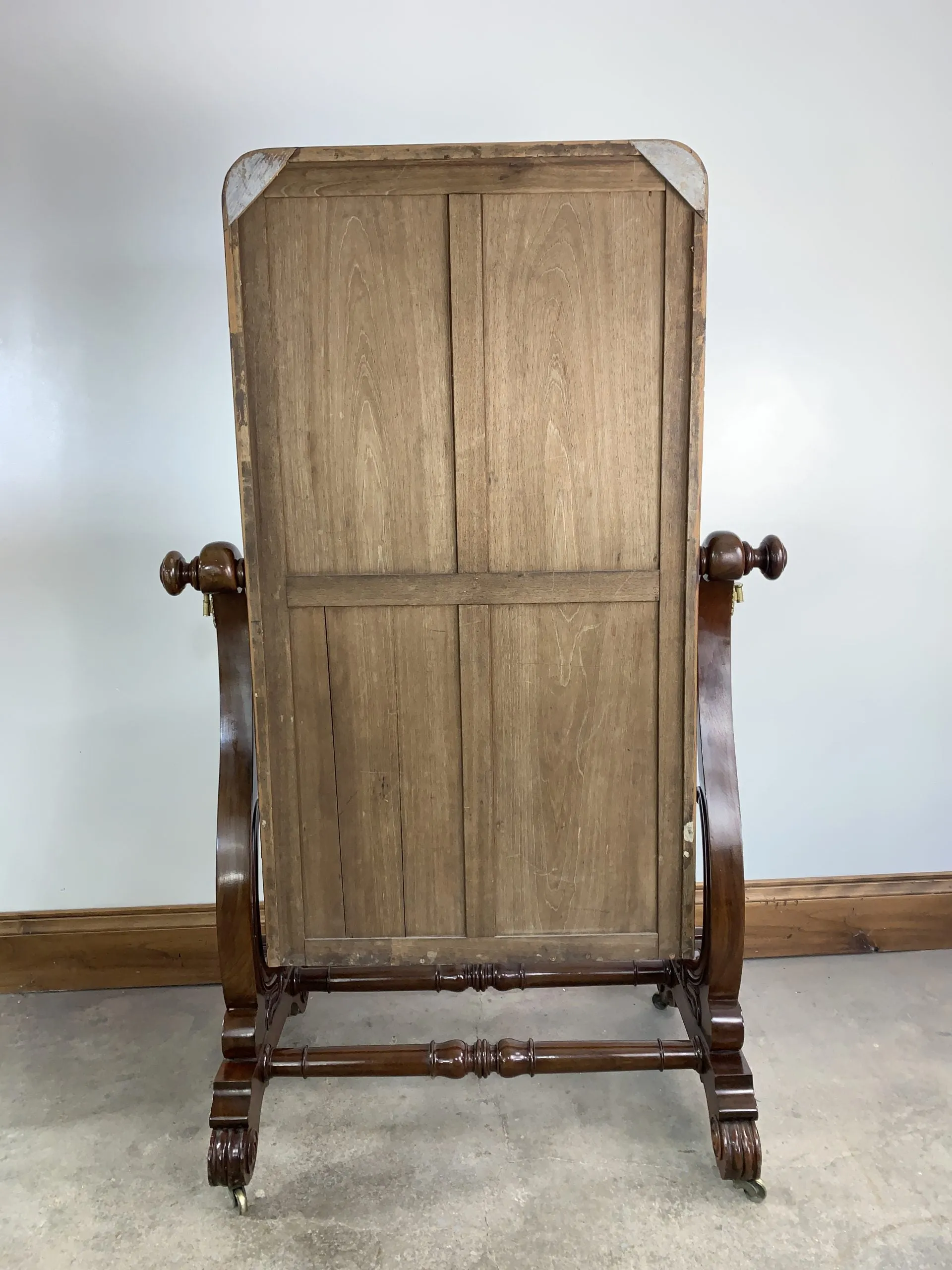 Floor Standing Mirror, Vintage, Mahogany