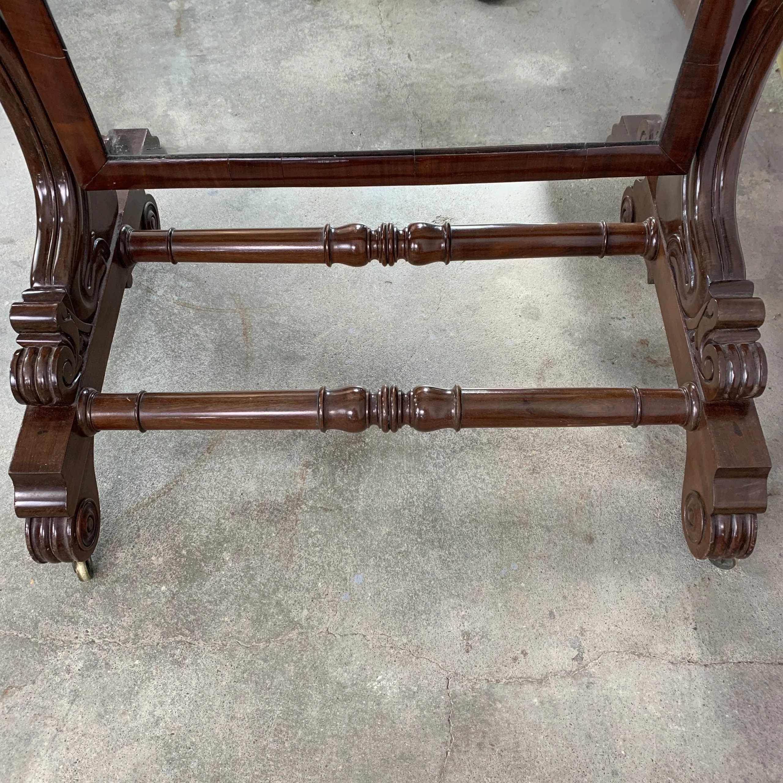 Floor Standing Mirror, Vintage, Mahogany