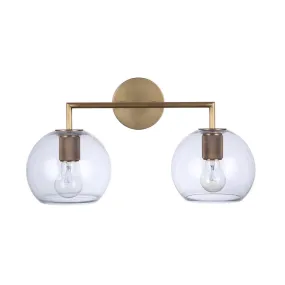Gallagher 2 Light Vanity - Aged Brass