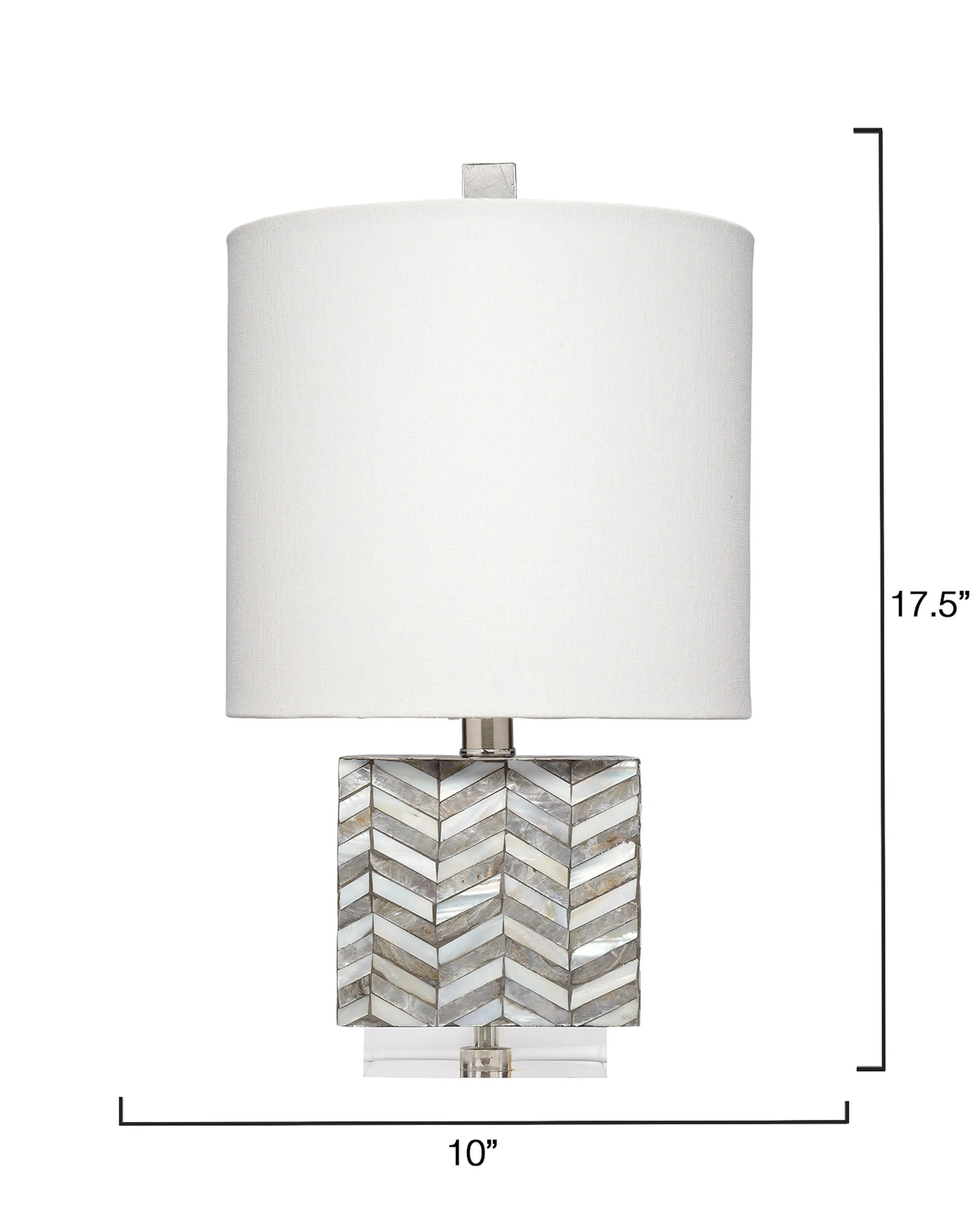 Garbo Mother of Pearl Table Lamp, Grey
