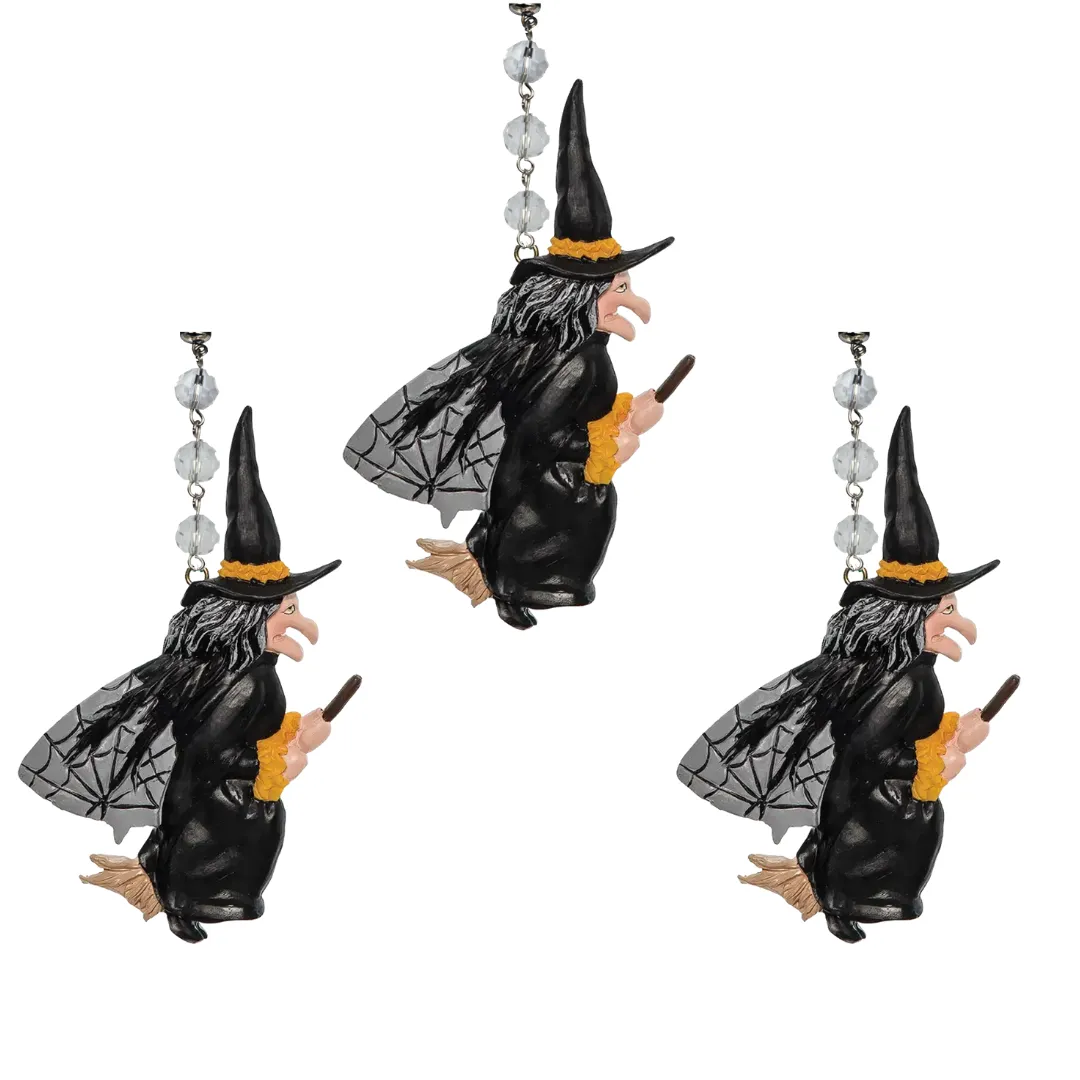 GERDY THE WITCH (Set/3) or (Set/1) MAGNETIC HALLOWEEN CHANDELIER ORNAMENT