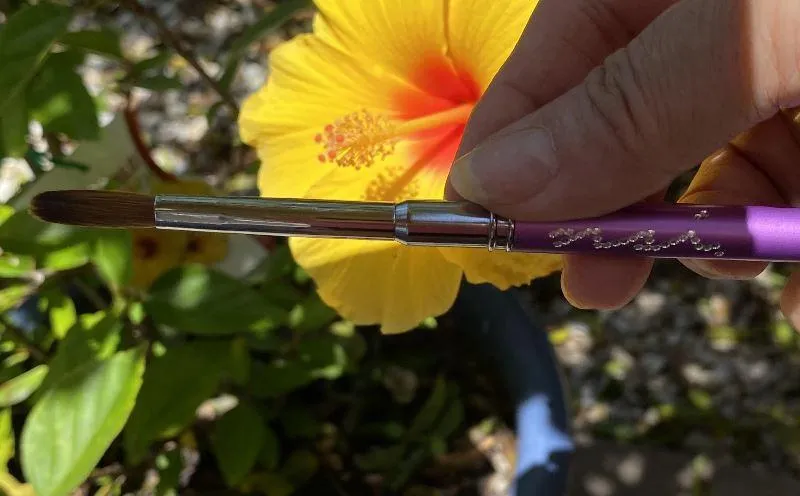 Grand Kolinsky Acrylic Brush #8 Metal Handle   Cap