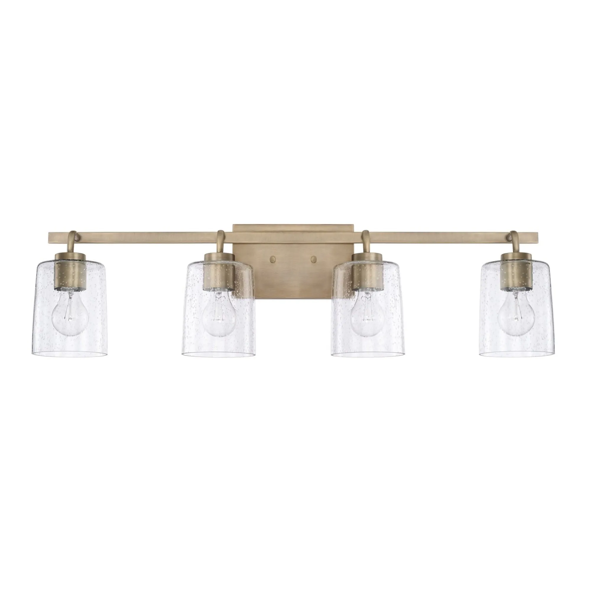 Greyson Four Light Vanity Fixture - Aged Brass