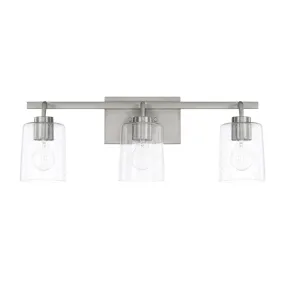 Greyson Three Light Vanity Fixture - Brushed Nickel