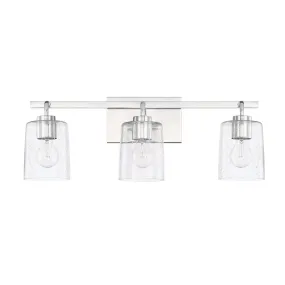 Greyson Three Light Vanity Fixture - Chrome