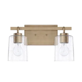 Greyson Two Light Vanity Fixture - Aged Brass