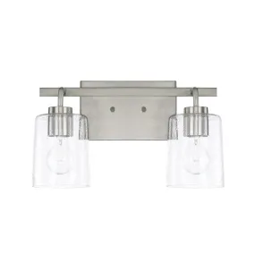 Greyson Two Light Vanity Fixture - Brushed Nickel