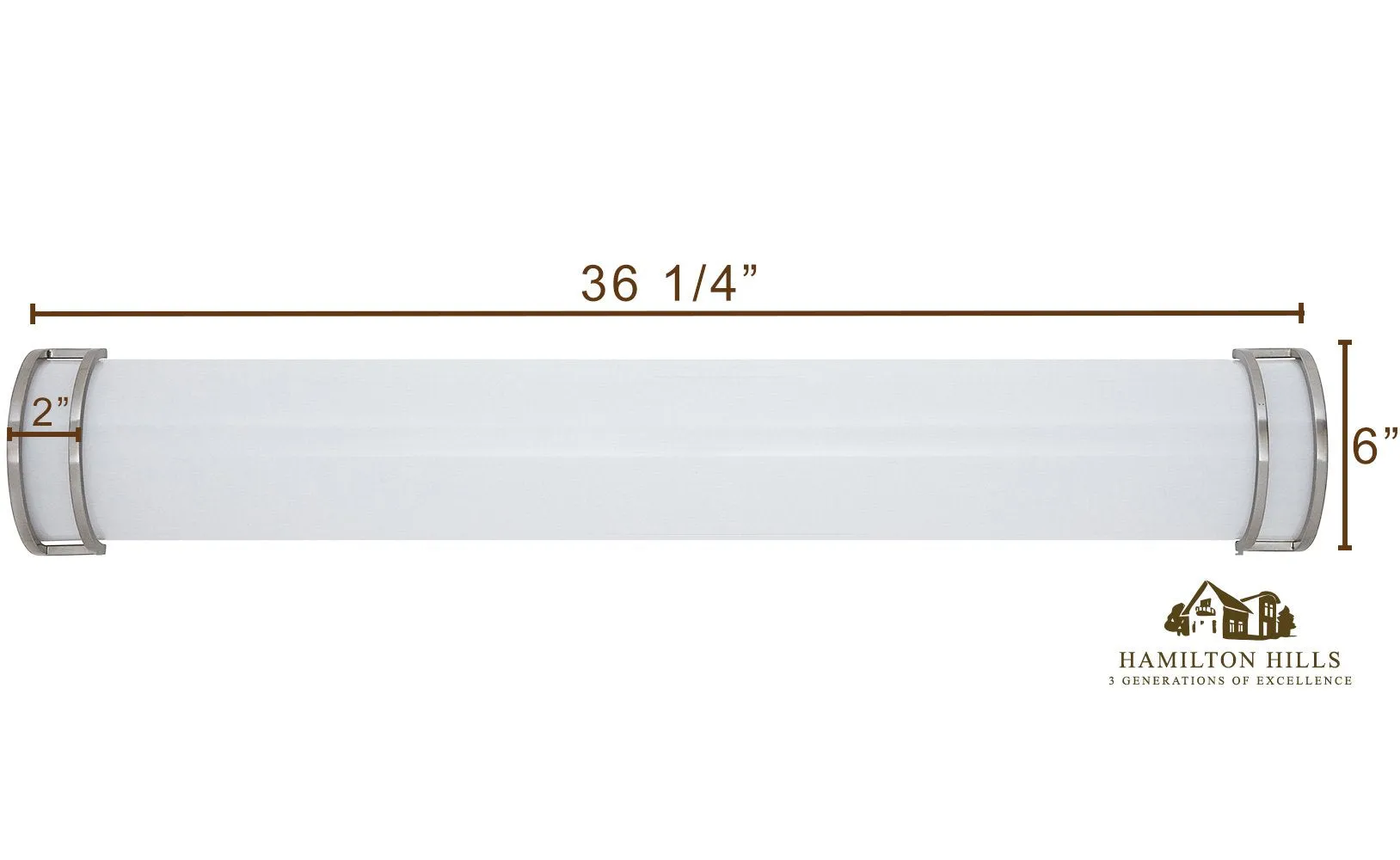 Hamilton Hills New Flush Mount Brushed Nickel Modern Frosted Bathroom Vanity Light Fixture