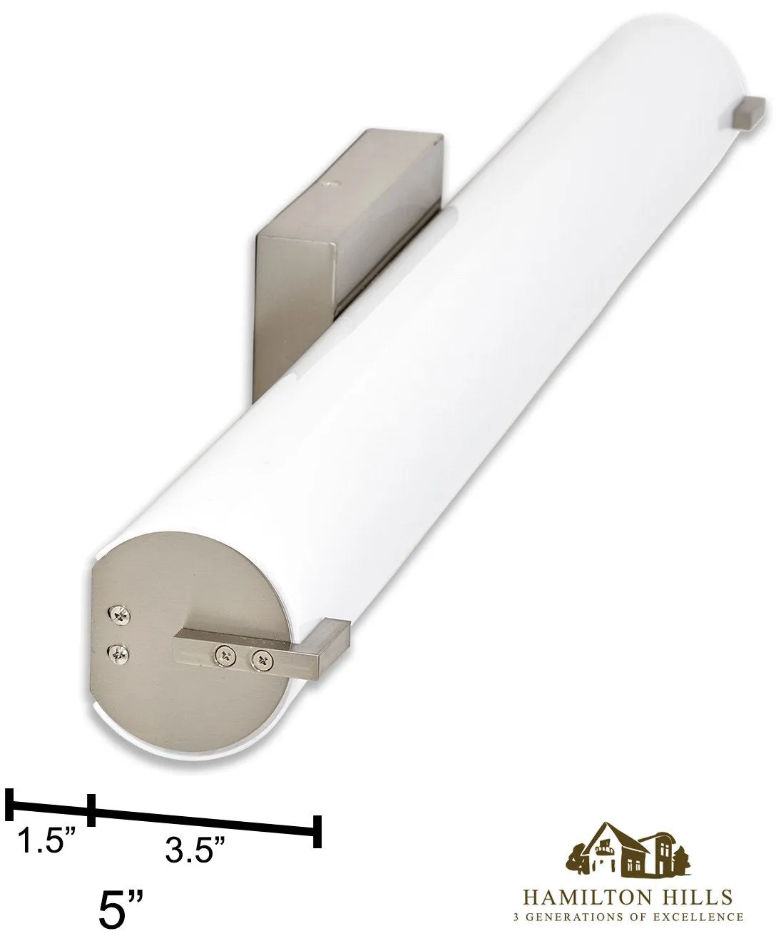 Hamilton Hills New Modern Frosted Bathroom Vanity Light Fixture | Contemporary Sleek