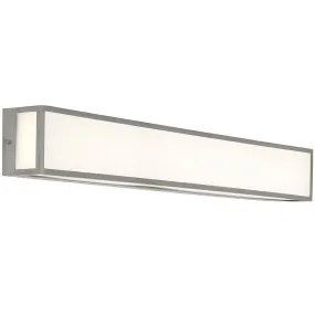 Hamilton Hills New Modern Vanity Light | Frosted LED Brushed Nickel Wall Mounted Lighting