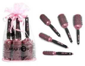 Head Jog Pink 5 Piece Hair Brush Set