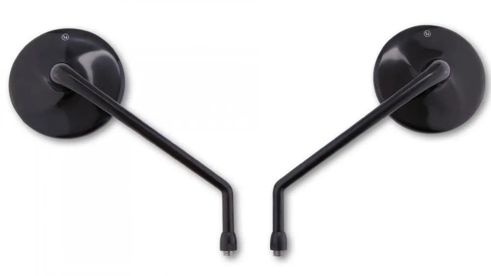 HIGHSIDER 301-006 Mirror "CLASSIC" with E-Mark (Pair) - Black