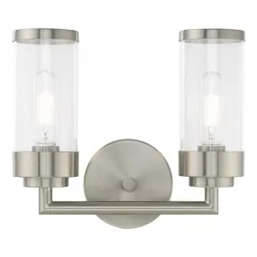 Hillcrest 2 Lt Brushed Nickel Bath Vanity