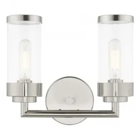 Hillcrest 2 Lt Polished Chrome Bath Vanity