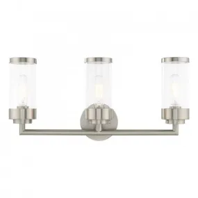 Hillcrest 3 Lt Brushed Nickel Bath Vanity