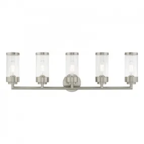 Hillcrest 5 Lt Brushed Nickel Bath Vanity