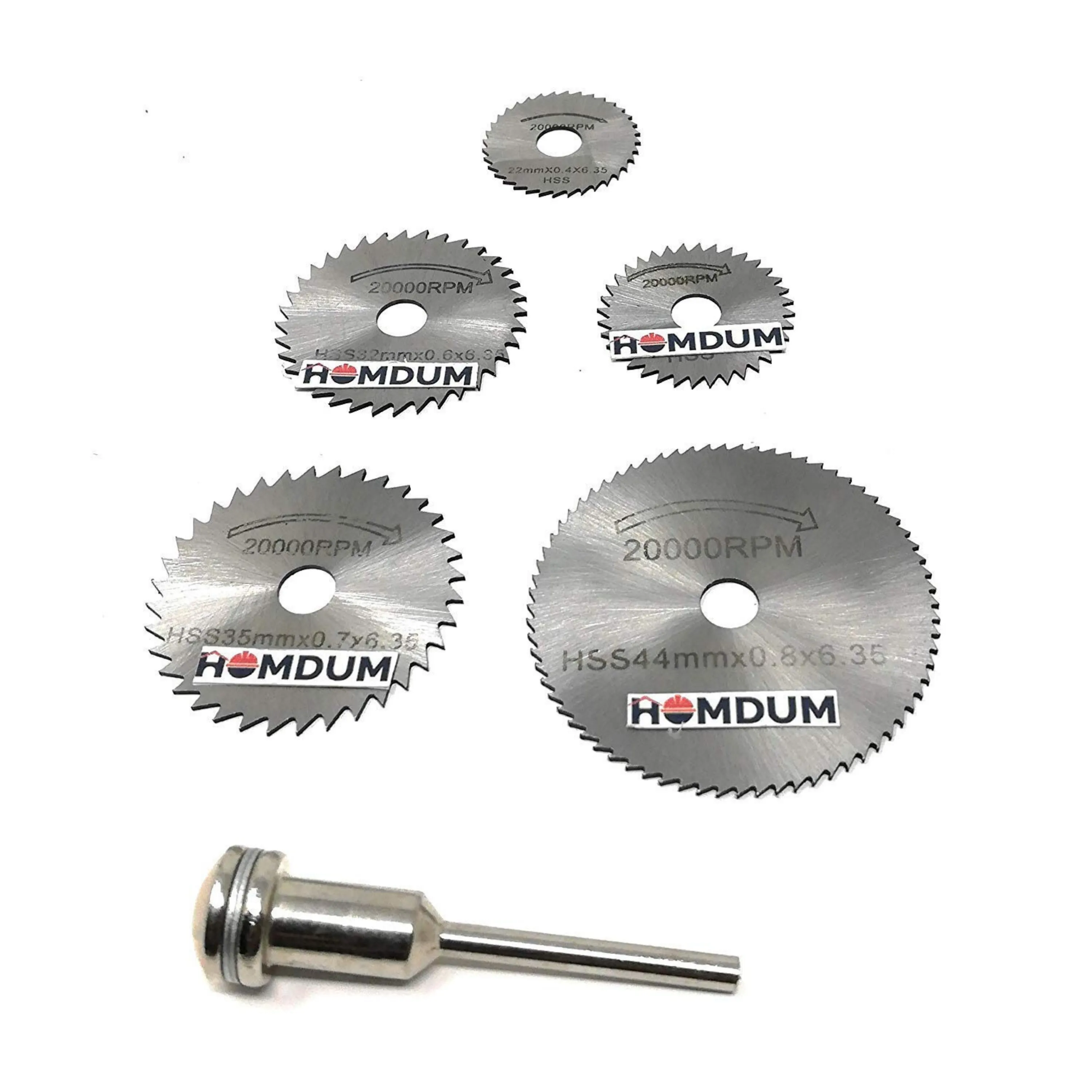 Homdum Multi functional Mini Rotary Die Grinder Kit with Flexible Shaft and 163 Pieces of Accessories Green   6 Pcs Mini HSS Circular Saw Blade