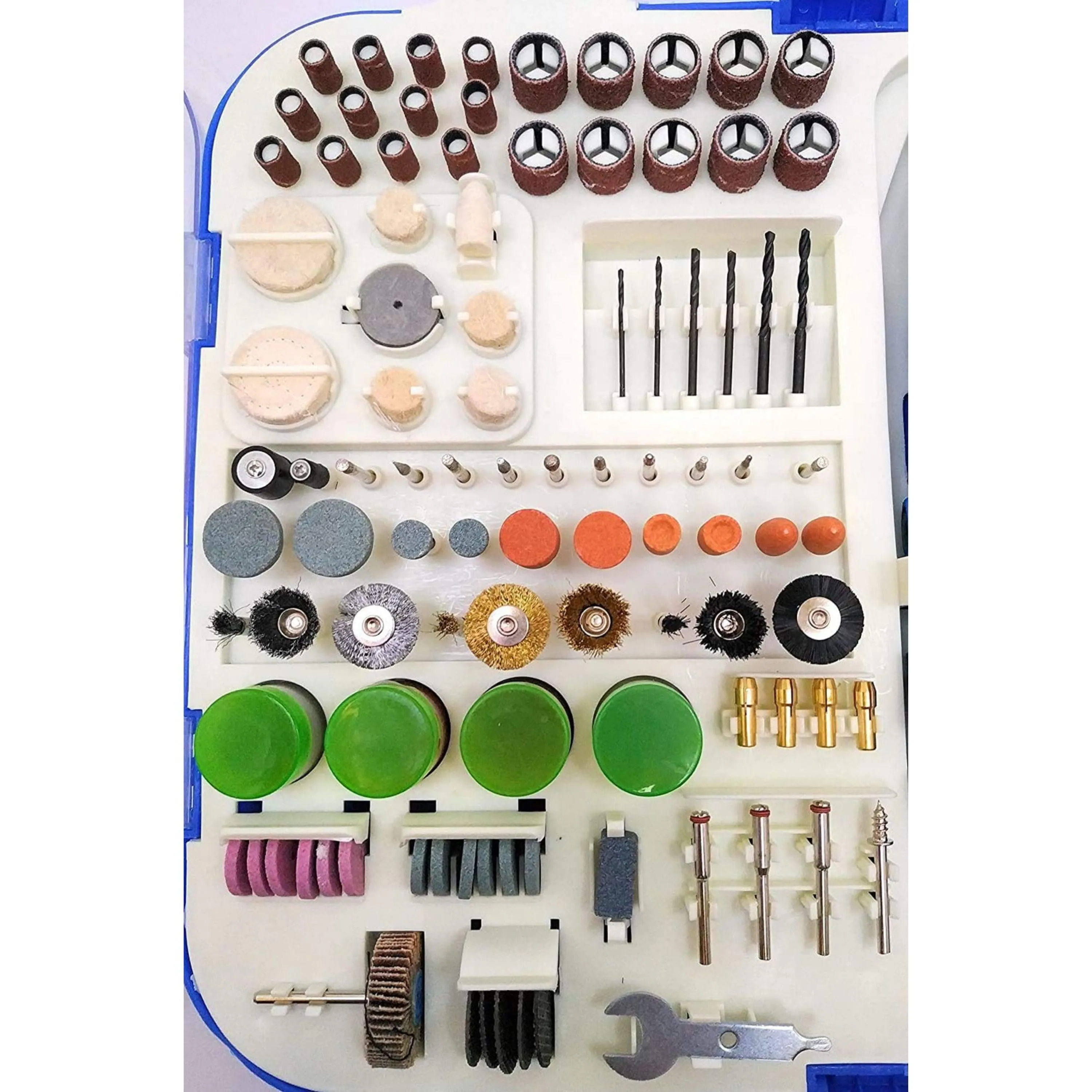 Homdum Multi functional Mini Rotary Die Grinder Kit with Flexible Shaft and 163 Pieces of Accessories Green   6 Pcs Mini HSS Circular Saw Blade