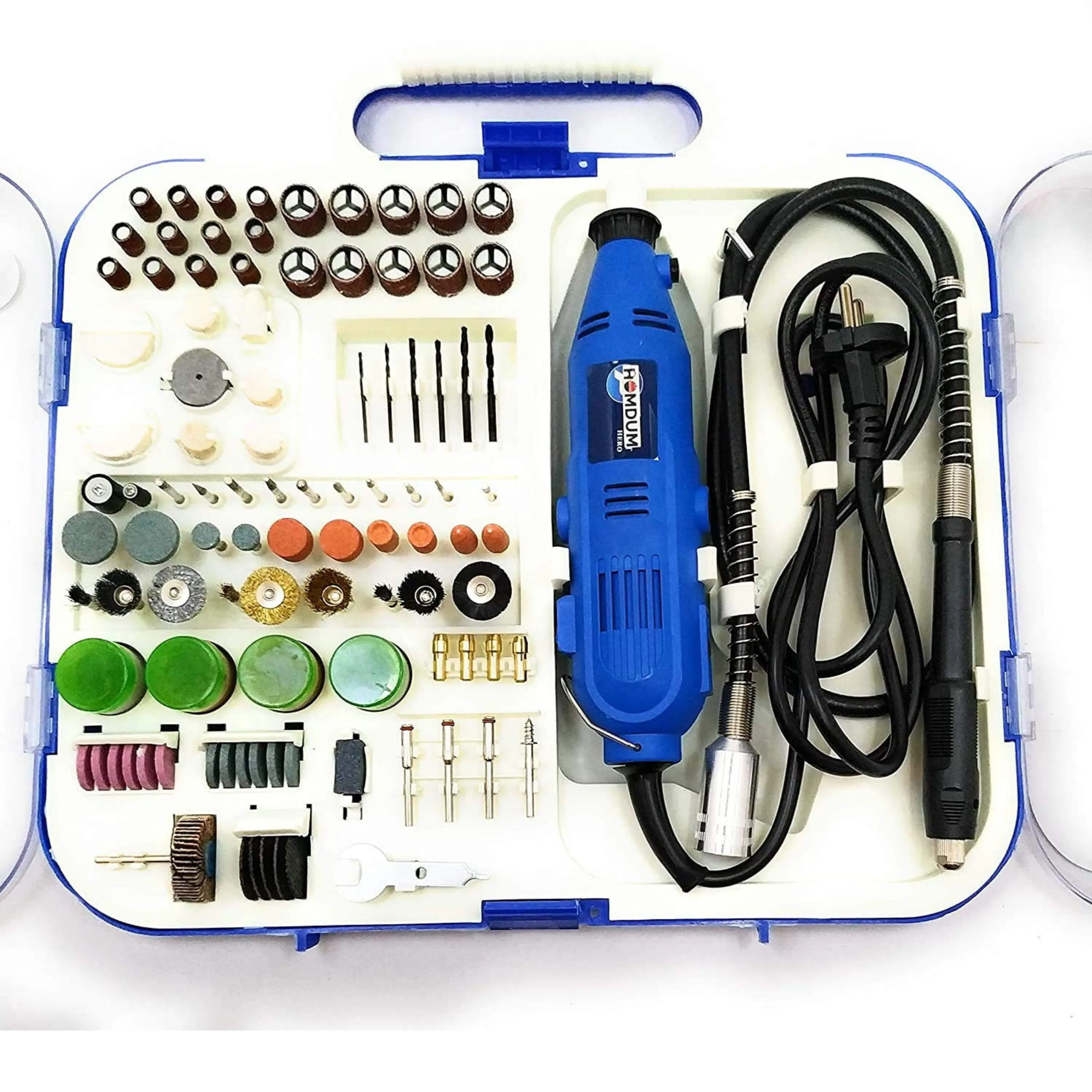 Homdum Multi functional Mini Rotary Die Grinder Kit with Flexible Shaft and 163 Pieces of Accessories Green   6 Pcs Mini HSS Circular Saw Blade