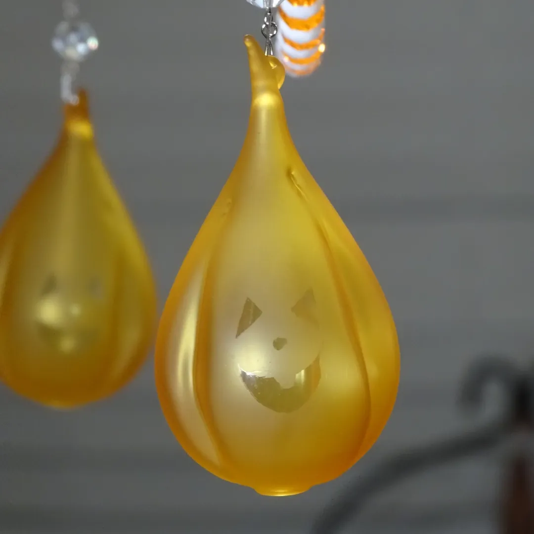 JACK-O'-LANTERN (Set/1) OR (Set/3) MAGNETIC HALLOWEEN CHANDELIER ORNAMENT